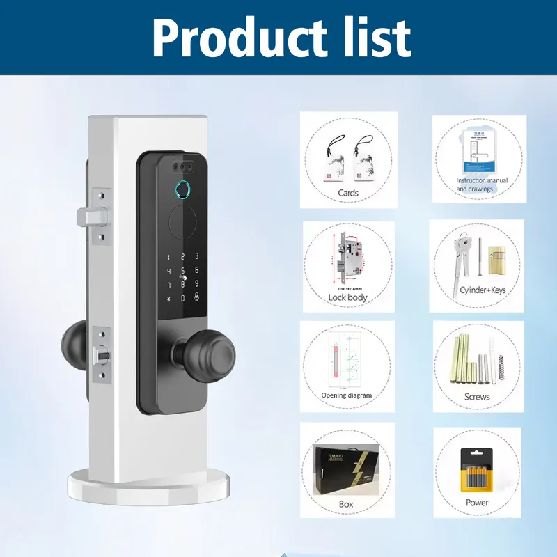قفل باب خشبي ذكي للحدائق مع خا - مراجعة Smart Door Lock Wifi وسعره
