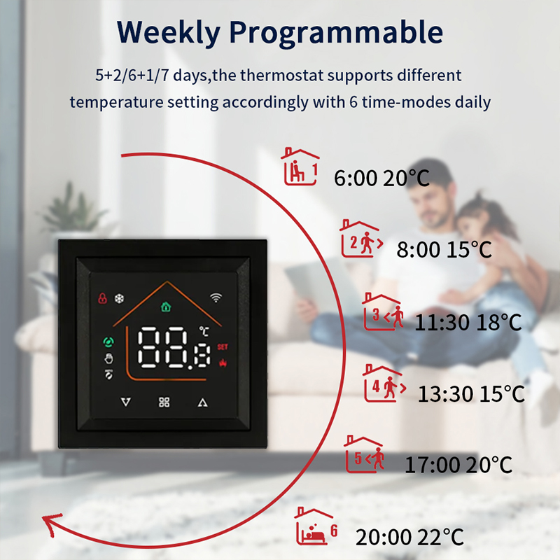 ثرموستات ذكي يعمل بالواي فاي م - مراجعة Wifi Thermostat وسعره