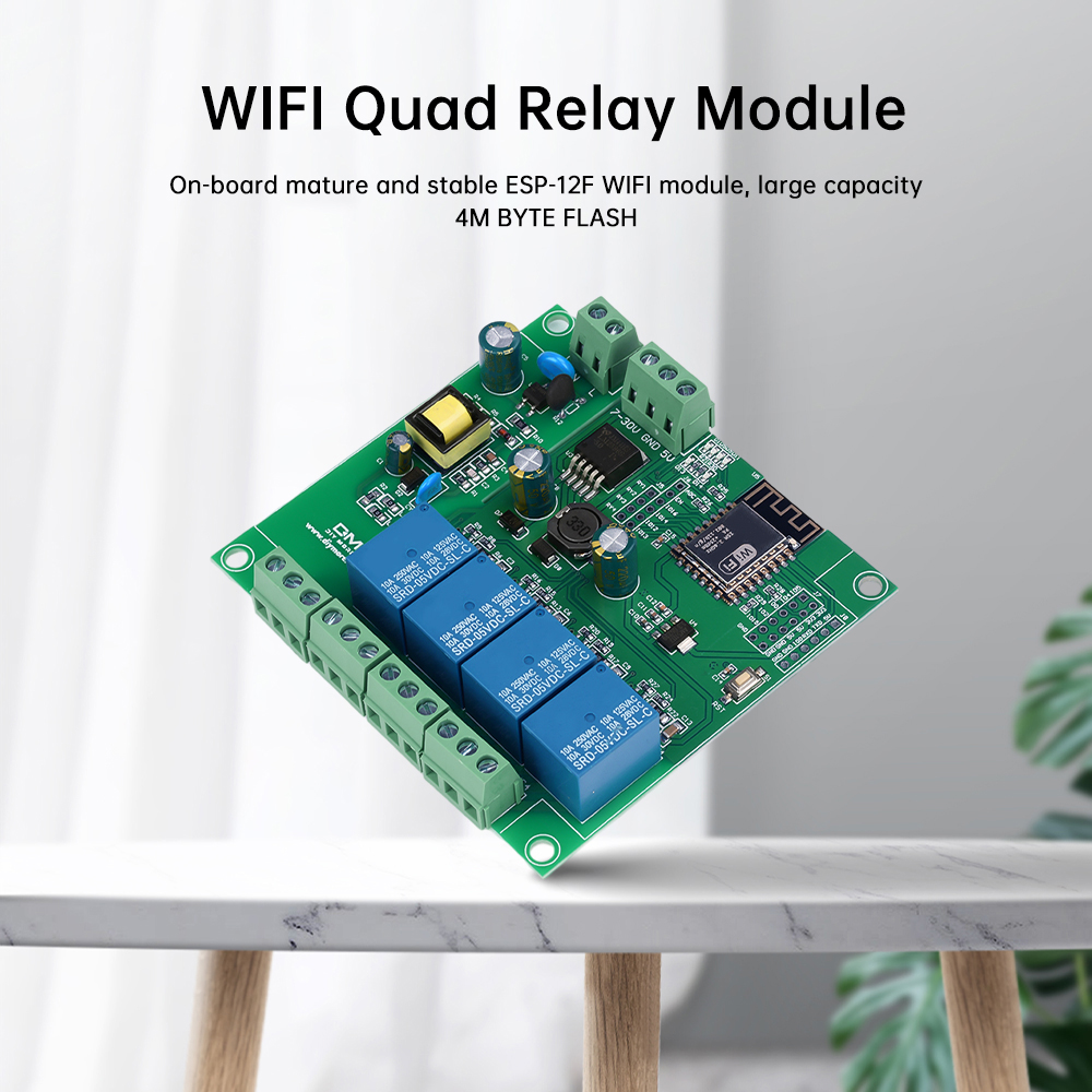 وحدة التتابع واي فاي 4-قناة ES - مراجعة Esp8266 Relay Module وسعره