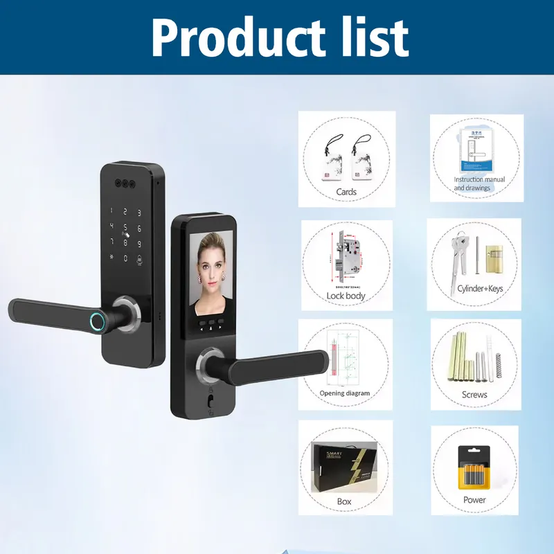 قفل ذكي إلكتروني متعدد الوظائف - مراجعة Smart Door Lock Wifi وسعره