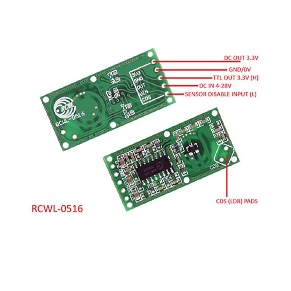 5 قطعة RCWL-0516 مستشعر كشف ال - مراجعة Esp8266 Relay Module وسعره