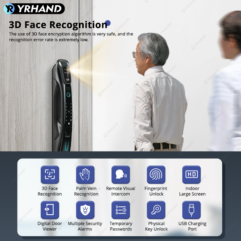 قفل ذكي مع تقنية التعرف على ال - مراجعة Smart Door Lock Wifi وسعره